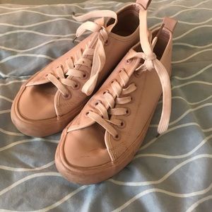Pink converse sneakers
